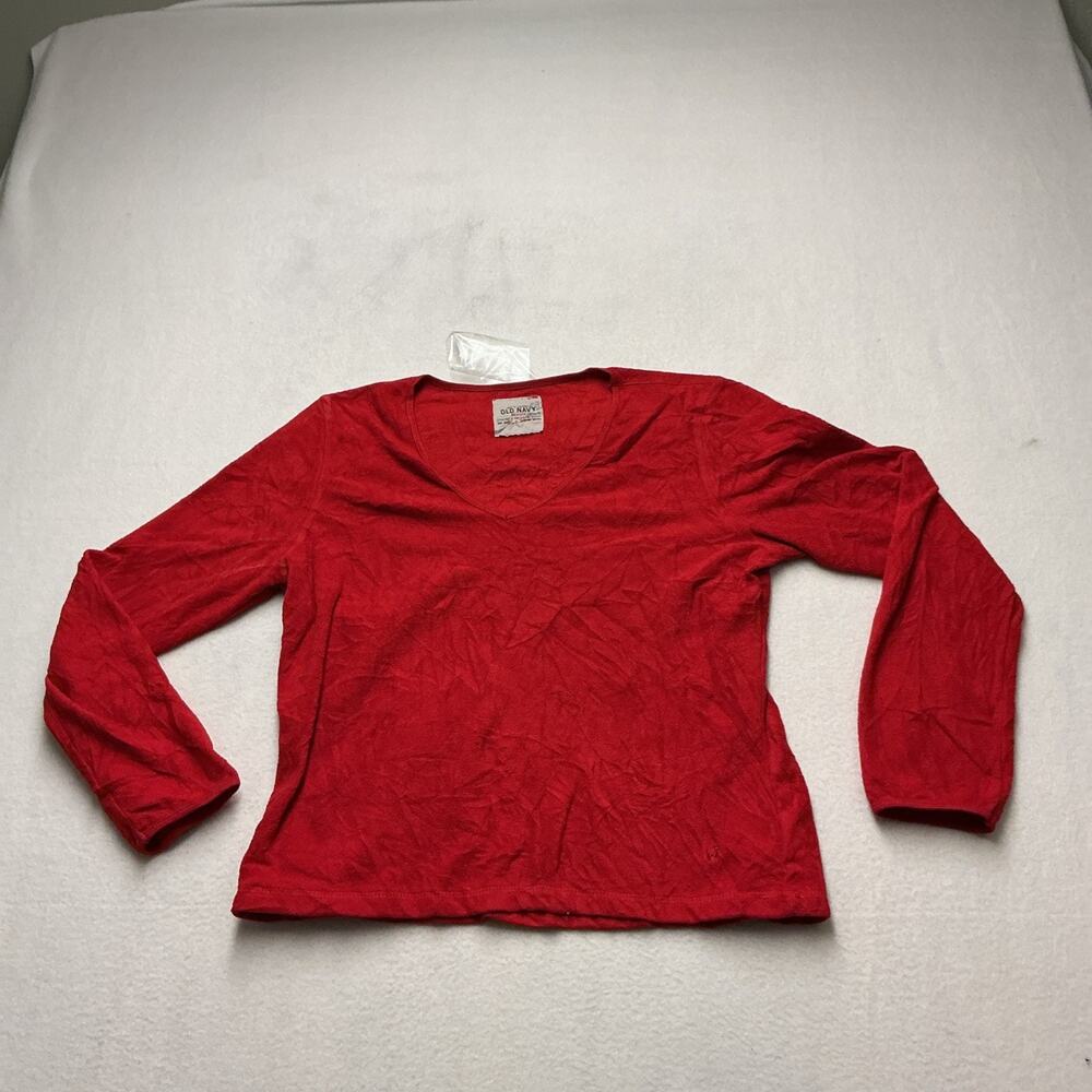 Old Navy Women’s Red V Neck Classic Pullover, Size Medium 4309